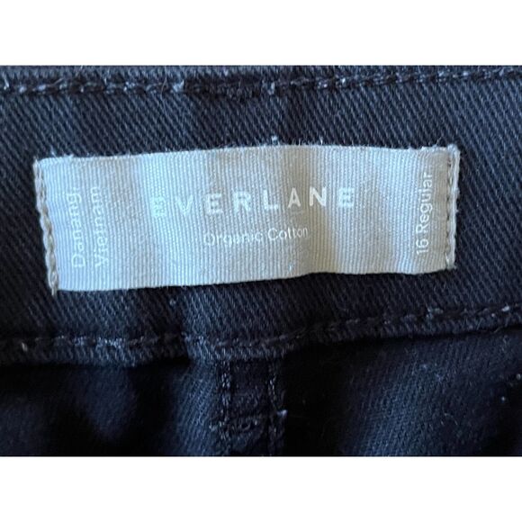 EVERLANE Black Organic Cotton Barrel Wide Leg Pants Trousers  Women's Size 16 - Picture 3 of 9